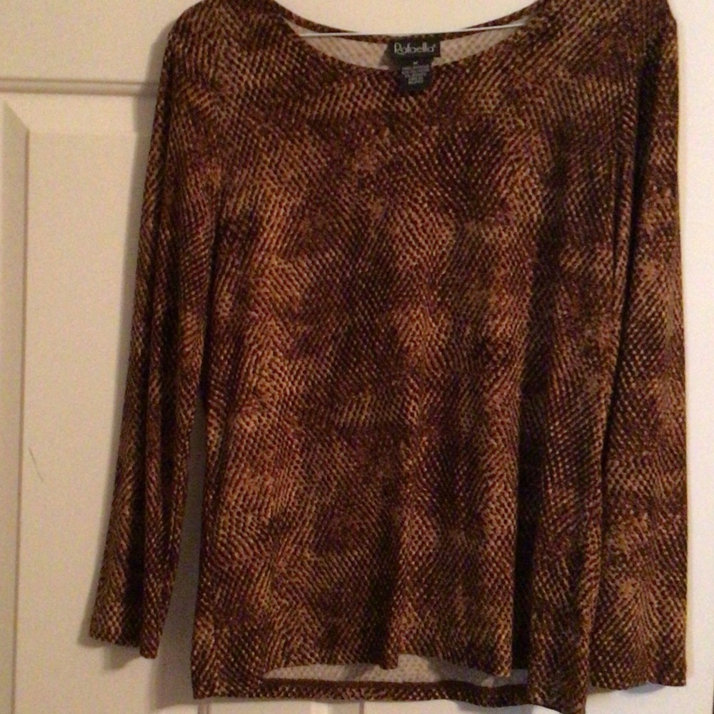 Rafaella Women's Top in Brown Pattern